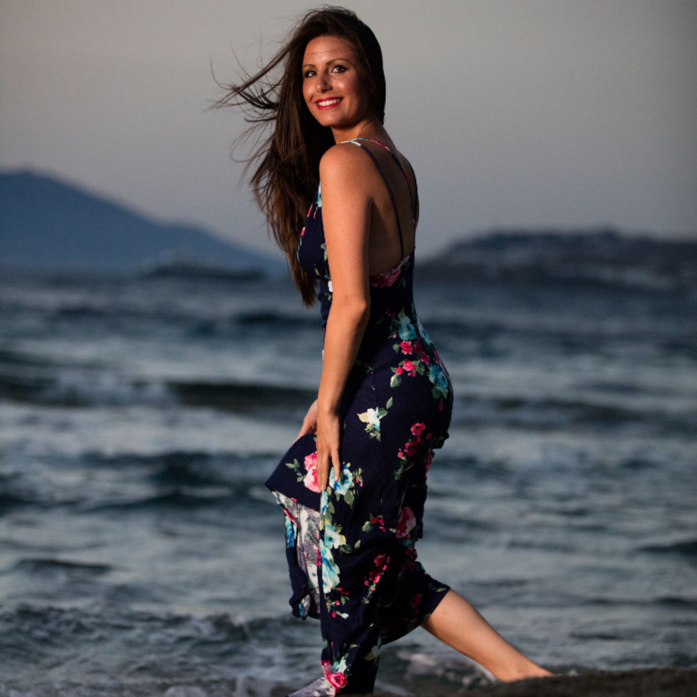 LUX -  ~  Front Slit Floral Maxi Dress - Picture 4 of 6